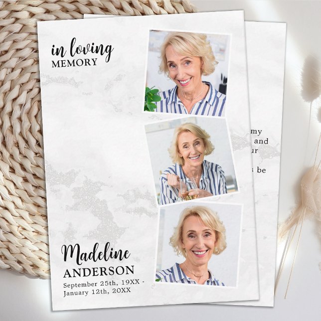 Budget Memorial Foto Beileid Beerdigung Vielen Dan Mitteilungskarte (Von Creator hochgeladen)