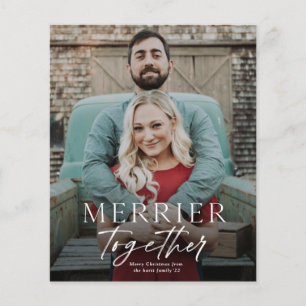 Budget Merrier Together Foto Frohe Weihnachtskarte