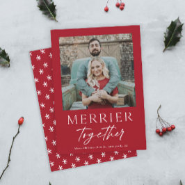 Budget Merrier Together Type Foto Weihnachtskarte