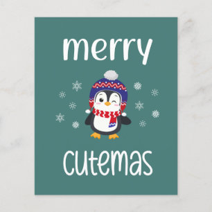 Budget Merry Cutemas Penguin Ferienkarte