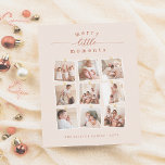 Budget Merry Little Moments 9 Photo Christmas<br><div class="desc">Embrace the essence of togetherness with our "Merry Little Moments" Christmas Holiday Photo Budget Cards. The message is written at the top of the card, with "little" written in elegant script calligraphy, adorned with simple flourishes at either end. Below, nine custom family photos are arranged naturally, as if pegged on...</div>