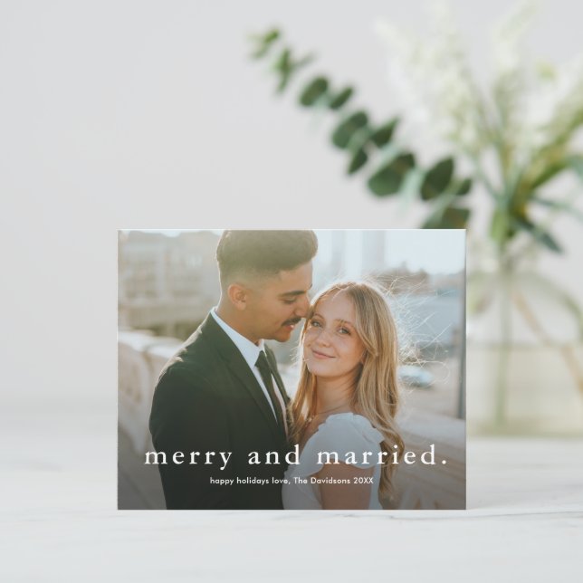 Budget Merry Verheiratet Wedding Foto Weihnachtska (Stehend Vorderseite)