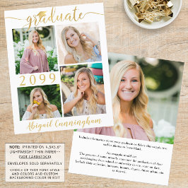 Budget Metallic Gold 5 Foto Graduate Ankündigung