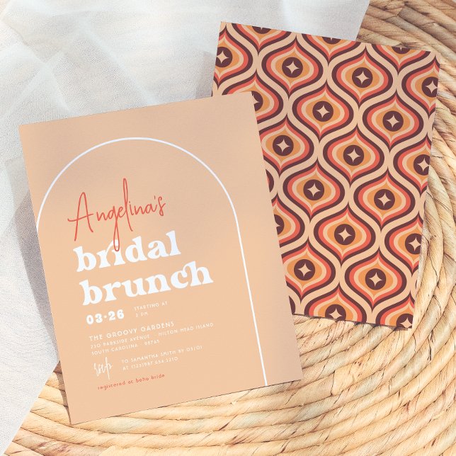 Budget Mid Modern Retro Arch Brunch Brautparty (Von Creator hochgeladen)