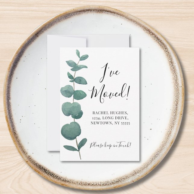 Budget Mini Ich habe die Eukalyptus-Ankündigung ve Mitteilungskarte (Von Creator hochgeladen)