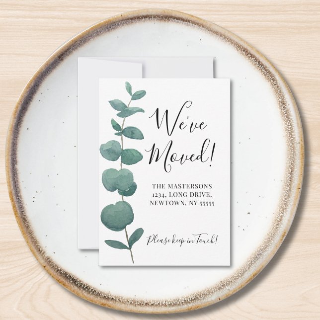 Budget Mini Wir haben Eukalyptus-Ankündigung versc Mitteilungskarte (Von Creator hochgeladen)