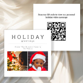 BUDGET MINI Zwei Foto Weihnachtsfoto Personalisier Mitteilungskarte