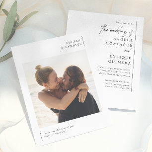 Budget Minimal Elegant Typografy Foto Hochzeit