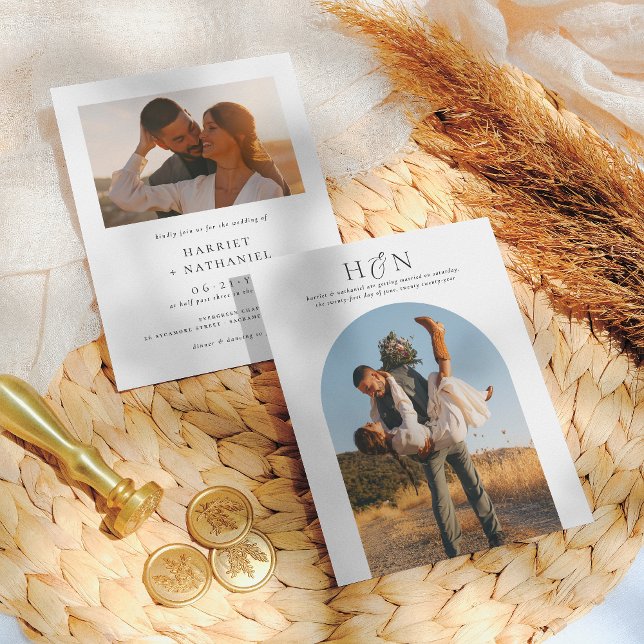 Budget Minimal Initials Boho Arch 2 Foto Hochzeit (Von Creator hochgeladen)