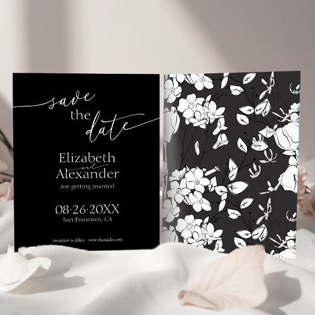 Budget Minimal Schwarz/Weiß-Schrift Save the Date (Von Creator hochgeladen)