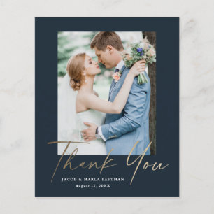 Budget-Minimal-Script-Foto-Hochzeit-Dankeskarten