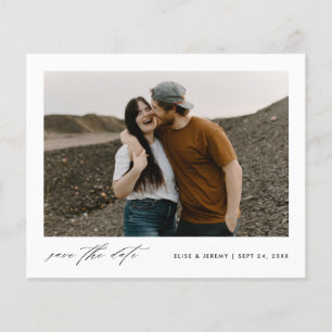 Budget Minimalist Foto Hochzeit Save the Date Flyer