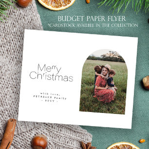 Budget-Minimalist-Fotoweihnachtskarte Flyer