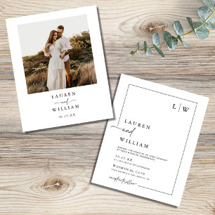 Budget Minimalistisch Boho Foto Wedding Flyer