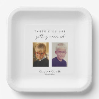 Budget, minimalistisch, diese Kinder heiraten  Pappteller