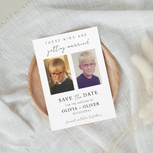 Budget, minimalistisch, diese Kinder heiraten Save The Date