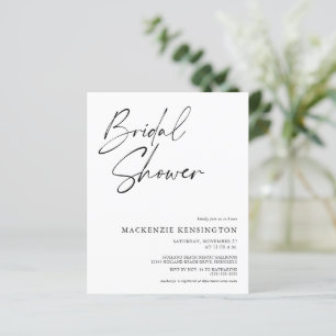 Budget Minimalistisch Elegant Bridal Dusche Einlad