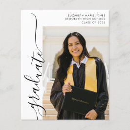 Budget Minimalistisch Graduate Foto Abschluss Card