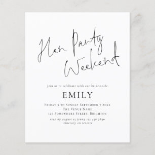 Budget Minimalistisch Hen Party Itinerary Weekend