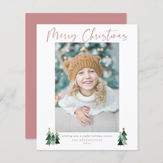 Budget Minimalistisch Moderner Weihnachtsfeiertag  (Vorne/Hinten)