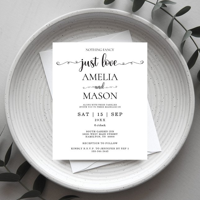 Budget Minimalistisch nichts Extravagant nur Liebe (Budget Minimalist Nothing Fancy Just Love Wedding Front)