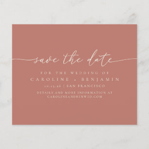 Budget Minimalistisch Terracotta Script Save the D