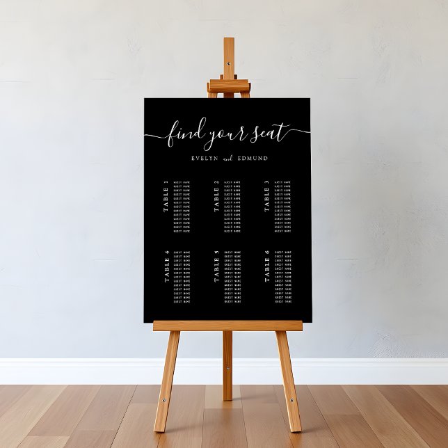 Budget Minimalistische Hochzeit 6 Tabelle Seekarte Poster (Von Creator hochgeladen)