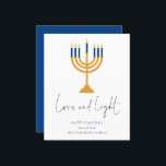 Budget Minimalistische Kerzen Liebe Light Hanukkah<br><div class="desc">Minimalistische Kerzen Liebe Light Hanukkah Card. Ein Budget Preis SMALLER 4, 5" x 5, 6" Flachkarte auf einem glänzenden SEMI GLOSS 110 lb Kartenstock (ähnlich der Dicke einer Postkarte) BITTE BEACHTEN: Der Umschlag mit dieser Karte ist etwas größer als die Karte selbst. Moderner minimaler Stil mit modernen handgeschriebenen Stil Set-Skripten...</div>
