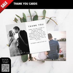 BUDGET Minimalistisches Foto Custom Wedding Vielen Flyer