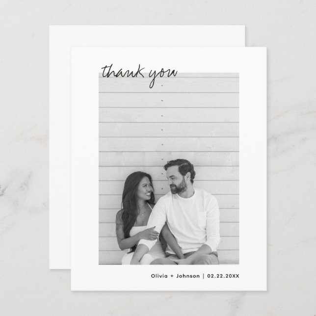 BUDGET Minimalistisches Foto handgezeichnete Bouqu (Vorne/Hinten)