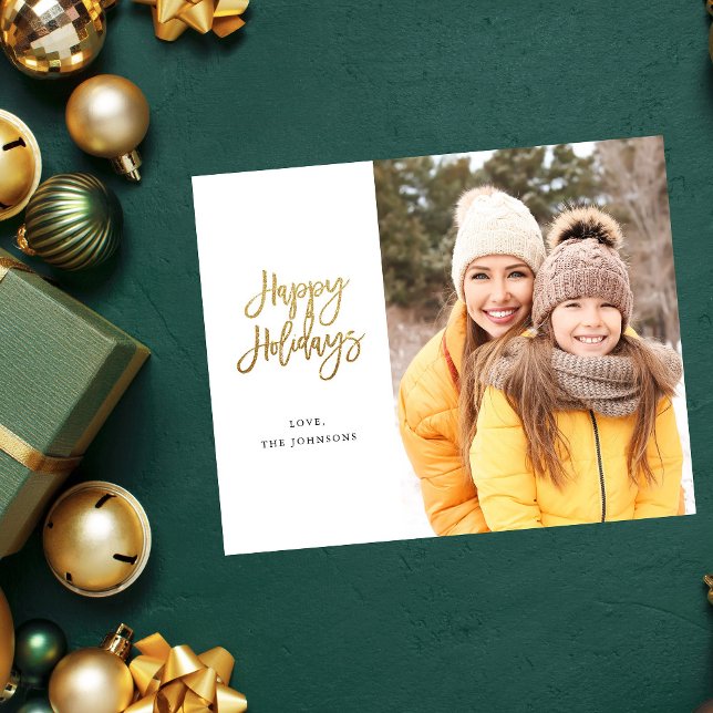 Budget Minimalistisches Foto mit Goldenem Happy Ho Flyer (Von Creator hochgeladen)