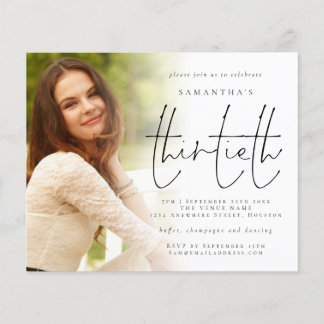 Budget Minimalistisches Foto Overlay 30. Geburtsta