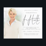 Budget Minimalistisches Foto Overlay 50. Geburtsta<br><div class="desc">Eine günstige BUDGET-Alternative für eine kleinere Größe von 4, 5 x 5, 6 Zoll, die ein Gewicht von 110 lbs hat, die ähnlich dick ist wie eine Postkarte (sie ist jedoch nicht als Postkarte geeignet). BITTE BEACHTEN SIE, DASS ES EINE Einladung pro Blatt gibt. Budget Minimalistisches Foto Overlay 50. Geburtstag...</div>