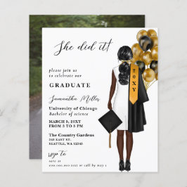 Budget Minimalistisches Foto Sie tat es Abschluss