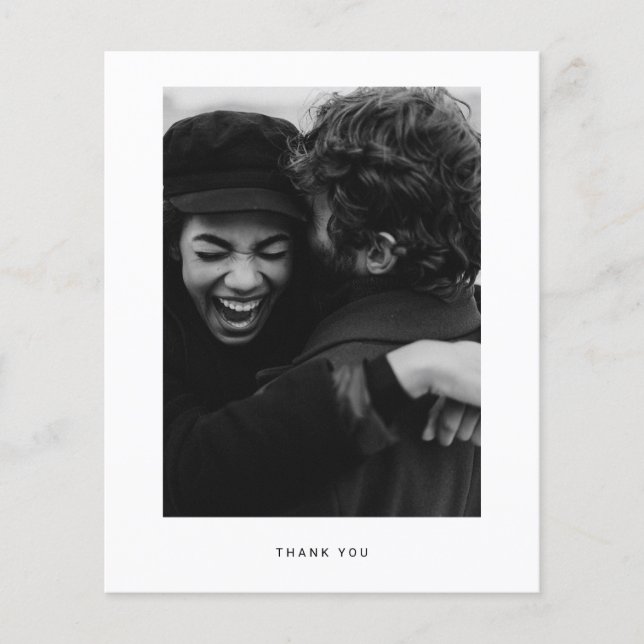 Budget Minimalistisches Foto Vielen Dank Postkarte Flyer (Vorne)