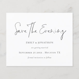 Budget Minimalistisches Skript White Rettete Der A