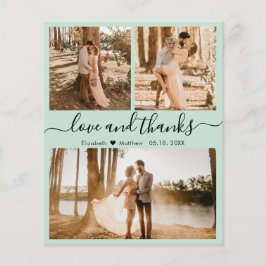 Budget Mint Green Foto Collage Hochzeit Vielen Dan