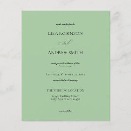Budget Mint Green Wedding Flyer