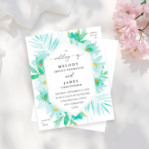Budget-Mintgrün-Blumenhochzeit