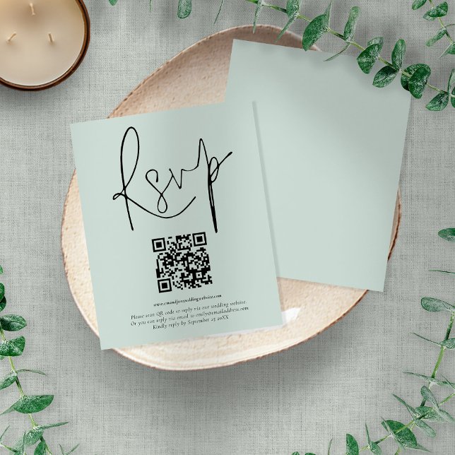 Budget Minze QR Code Skript Hochzeit RSVP (Von Creator hochgeladen)
