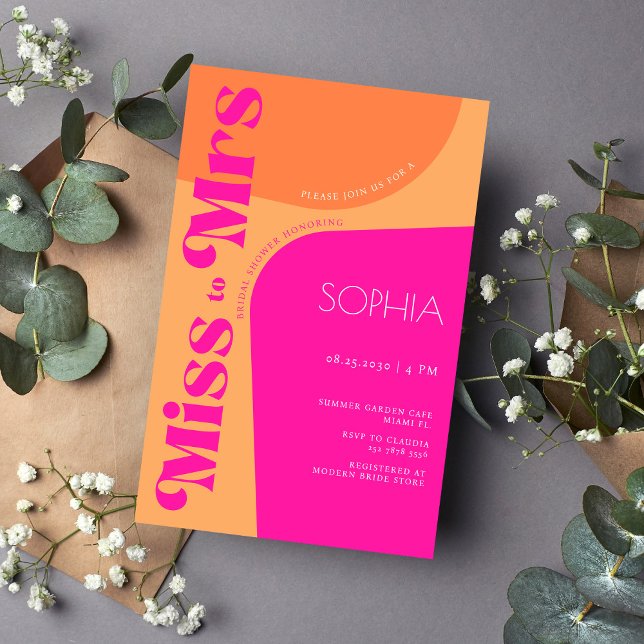 Budget Miss zu Frau heißen rosa modernes Brautpart (Von Creator hochgeladen)