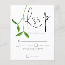 Budget Mistletoe Skript WeihnachtsWedding RSVP