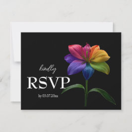 🌈 Budget Mit Menü RSVP Technicolor Love Karte