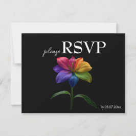 🌈 Budget mit Menü-RSVP Technicolor Love RSVP Karte