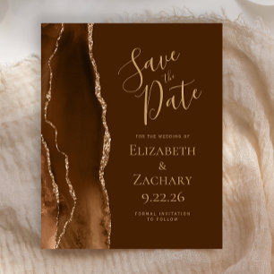Budget Mocha Gold Achat Braunes Save the Date