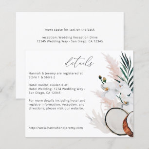 Budget MOD Coconut Korallenweiße Blumendetails