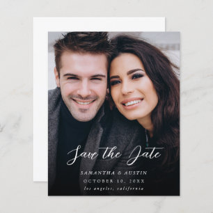 Budget MOD V Foto Elegant Save the Date - Dunkel