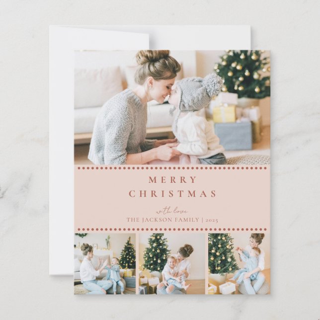 BUDGET Modern Blush Multi Photo Christmas (Vorderseite)