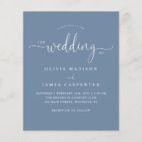 Budget Modern Boho Dusty Blue Foto Wedite Einladun