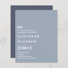 Budget Modern Dusty Blue Wedding lädt ein